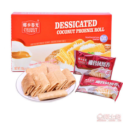 春光105g椰香脆酥椰蓉夾心酥卷餅干 休閑零食中的熱帶風(fēng)情